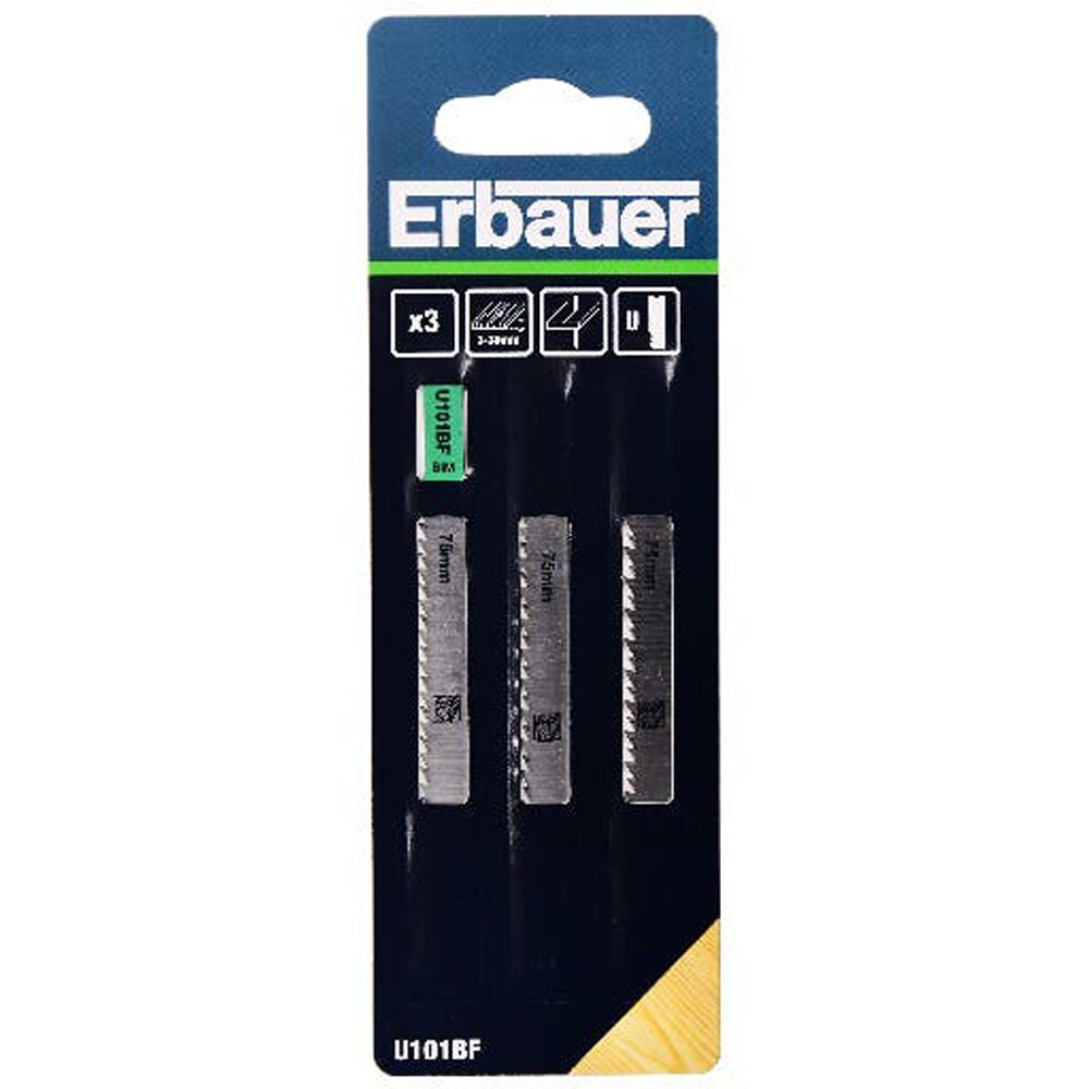 Lame fierastrau Erbauer, pentru lemn, 3-30 mm, 3 buc