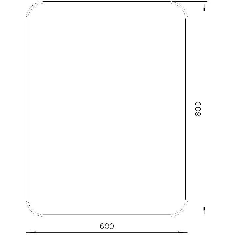 Oglinda baie GOODHOME, 60 x 80 cm, negru