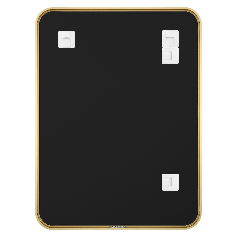 Oglinda dreptunghiulara baie GOODHOME, 60 x 80 cm, sticla si aluminiu, auriu