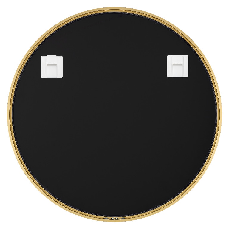 Oglinda rotunda pentru baie GOODHOME, 60 x 60 cm, sticla si aluminiu, auriu