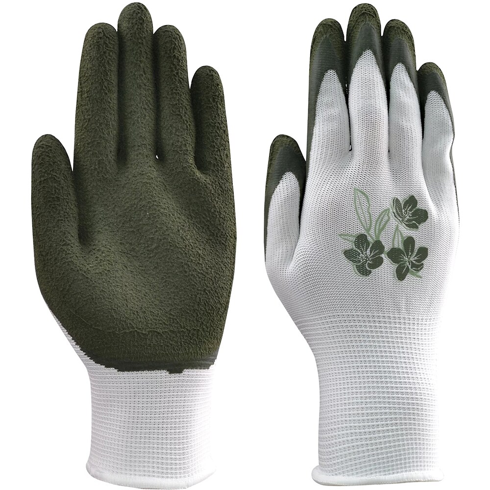 Manusi pentru gradinarit VERVE, marimea S, latex, verde/alb