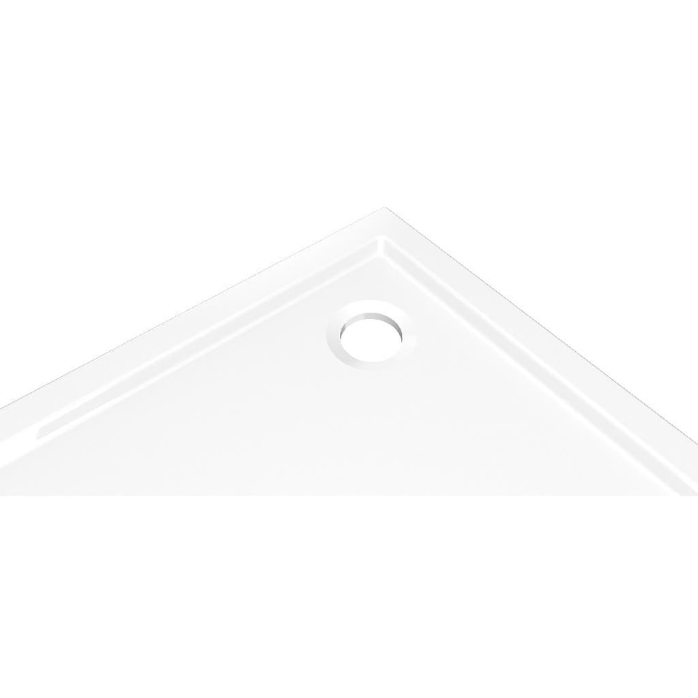 Cadita dus GOODHOME Vorma, patrata, ABS si acril, 90 x 90 x 4 cm, alb