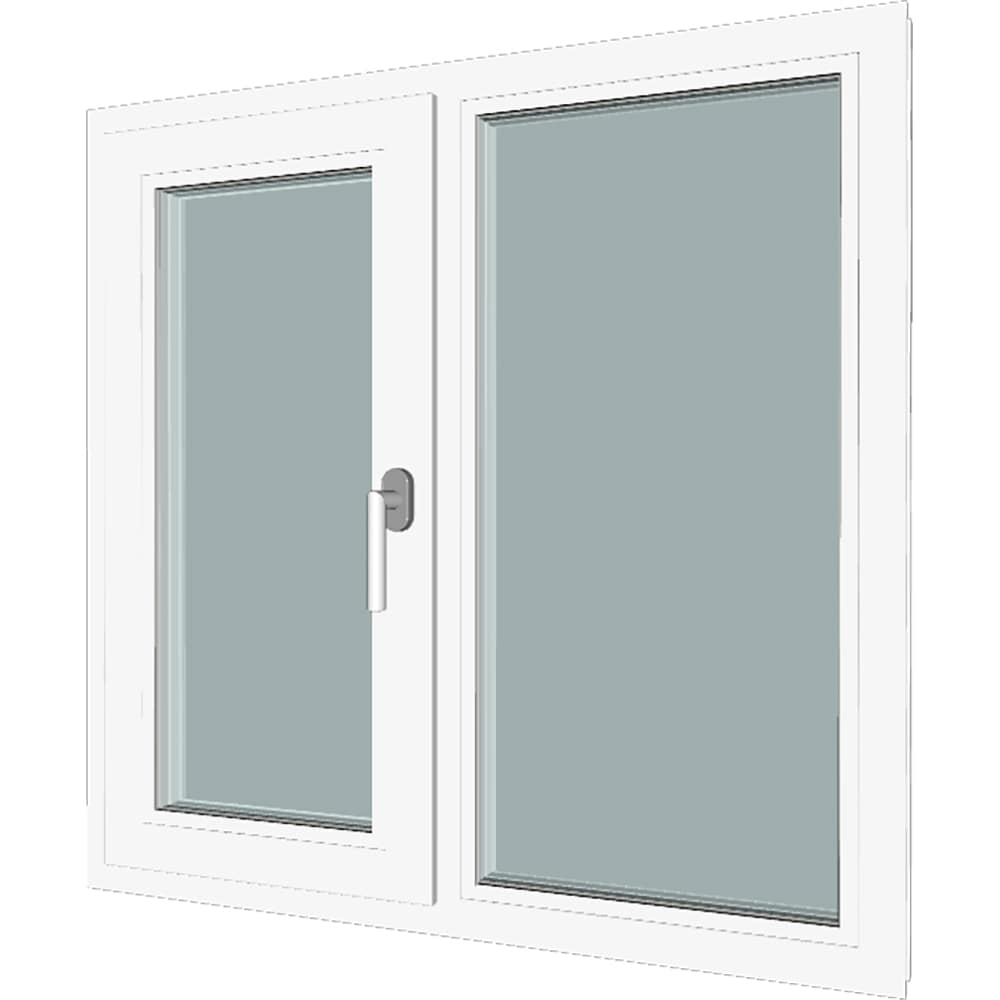 Fereastra termopan FENSTERWELT, PVC, 5 camere, 100 x 100 cm, deschidere oscilobatanta dreapta, alb