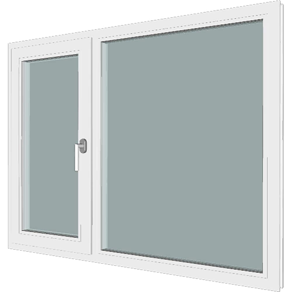 Fereastra termopan FENSTERWELT, PVC, 5 camere, 146 x 116 cm, deschidere oscilobatanta dreapta, alb