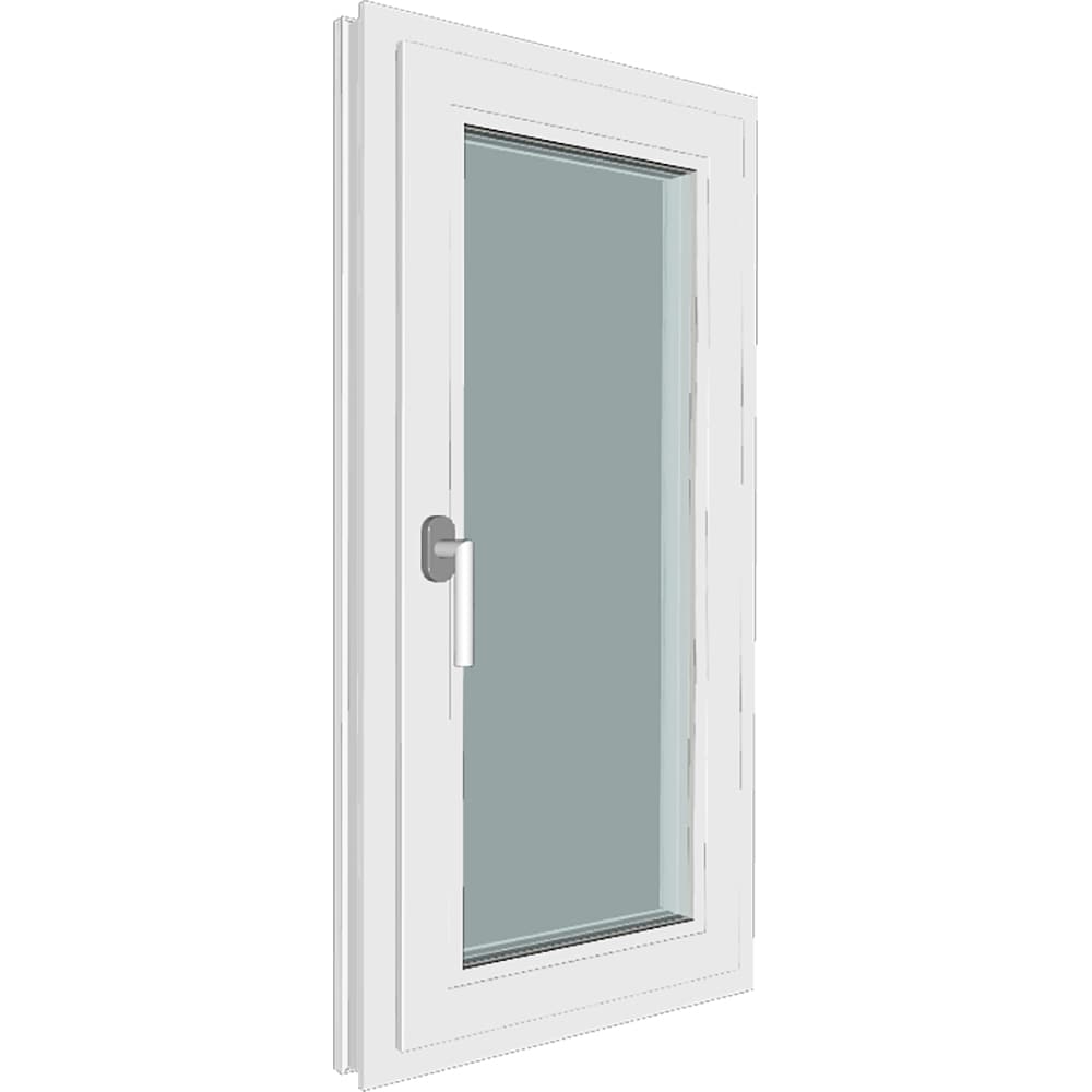 Fereastra termopan FENSTERWELT, PVC, 5 camere, 56 x 116 cm, deschidere oscilobatanta dreapta, alb