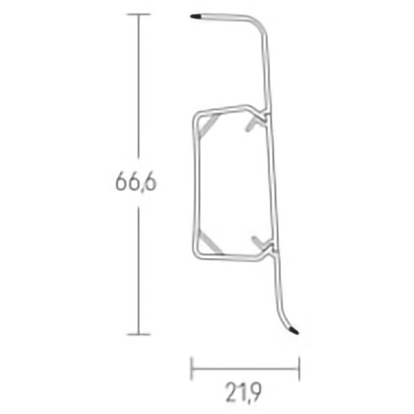 Coltar exterior Vilo Esquero 601, PVC, 6.7 cm, 2 bucati, alb
