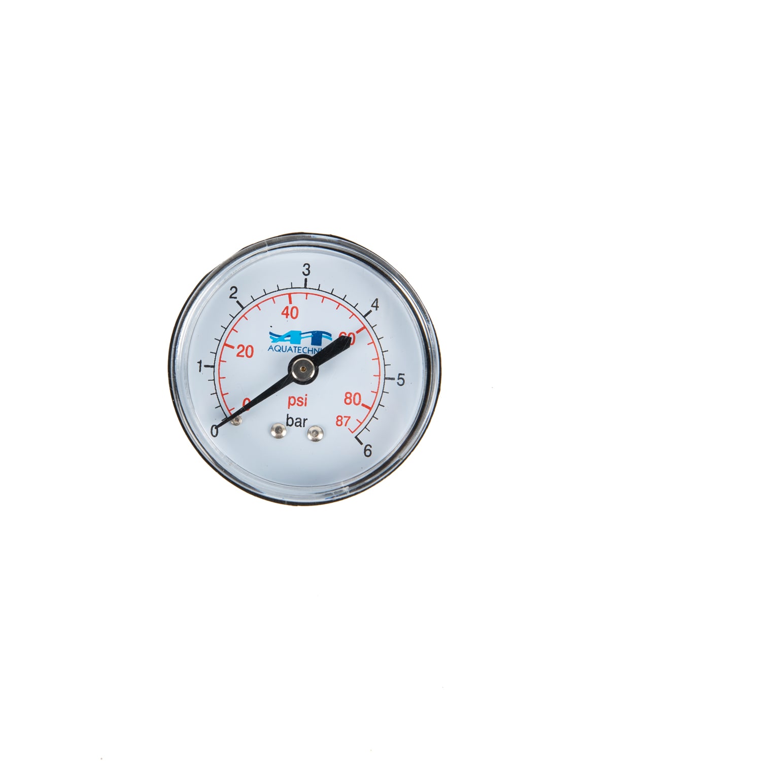 Manometru AQUATEHNICA MAN6-BACK, 1/4'', plastic