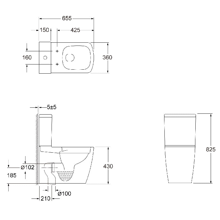 Set vas WC GOODHOME Levanna, ceramica, rimless, rezervor 3/6L, capac SoftClose, alb