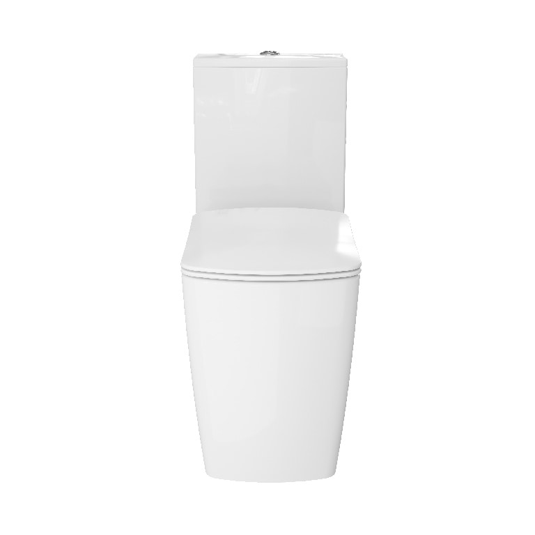 Set vas WC GOODHOME Levanna, ceramica, rimless, rezervor 3/6L, capac SoftClose, alb