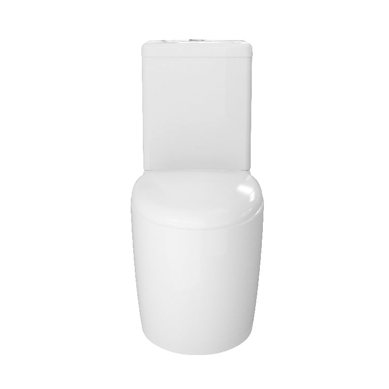 Set vas WC GOODHOME Kentia, ceramica, rezervor 8L, capac SoftClose, alb