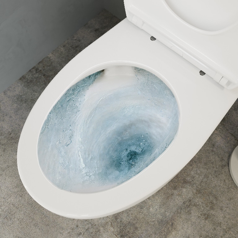 Set vas WC GOODHOME Kentia, ceramica, rezervor 8L, capac SoftClose, alb