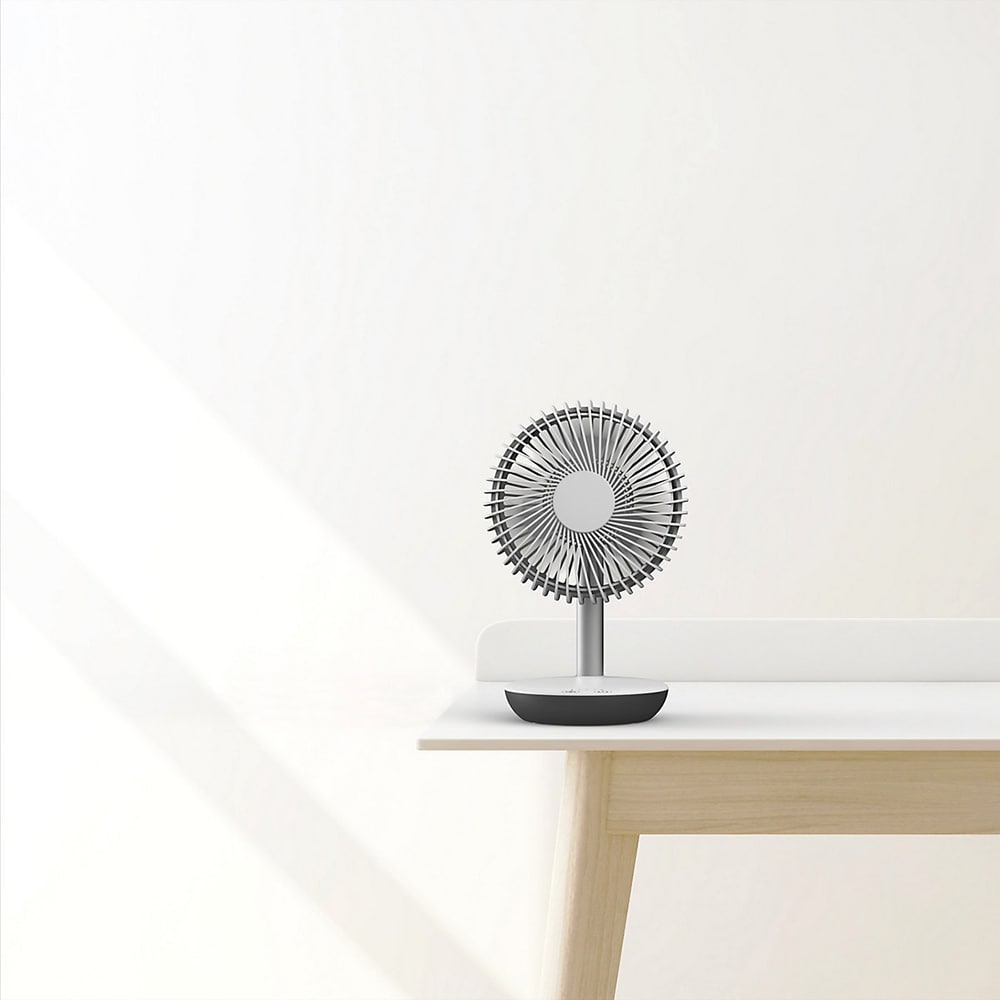 Ventilator de birou, 4 trepte de viteza, 10W, alb