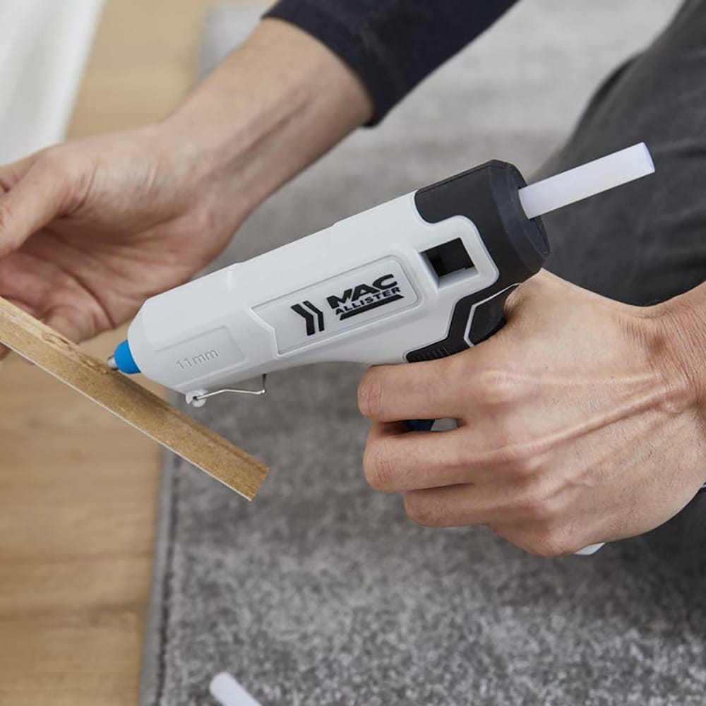 Pistol de lipit cu silicon MAC ALLISTER, 25 W, alb/negru