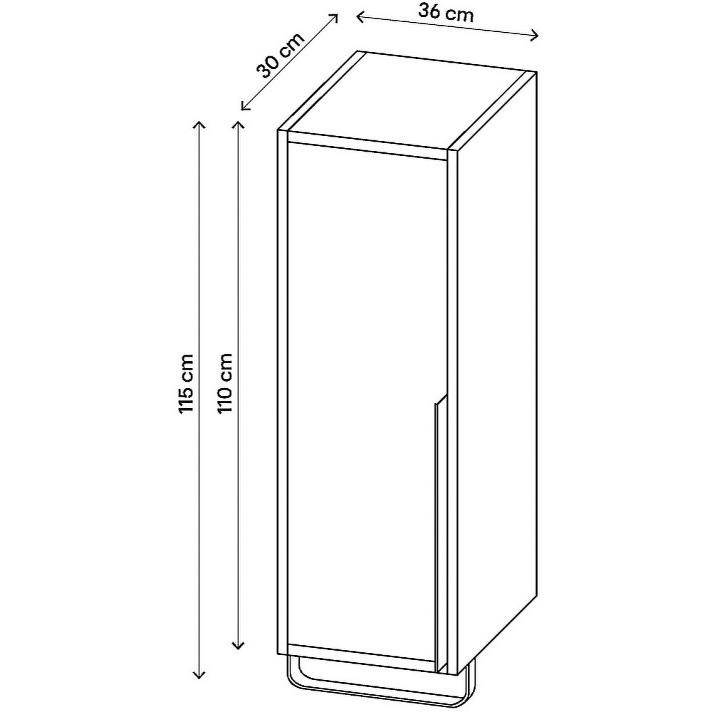 Dulap baie GOODHOME Maza, 36 x 30 x 115 cm, alb