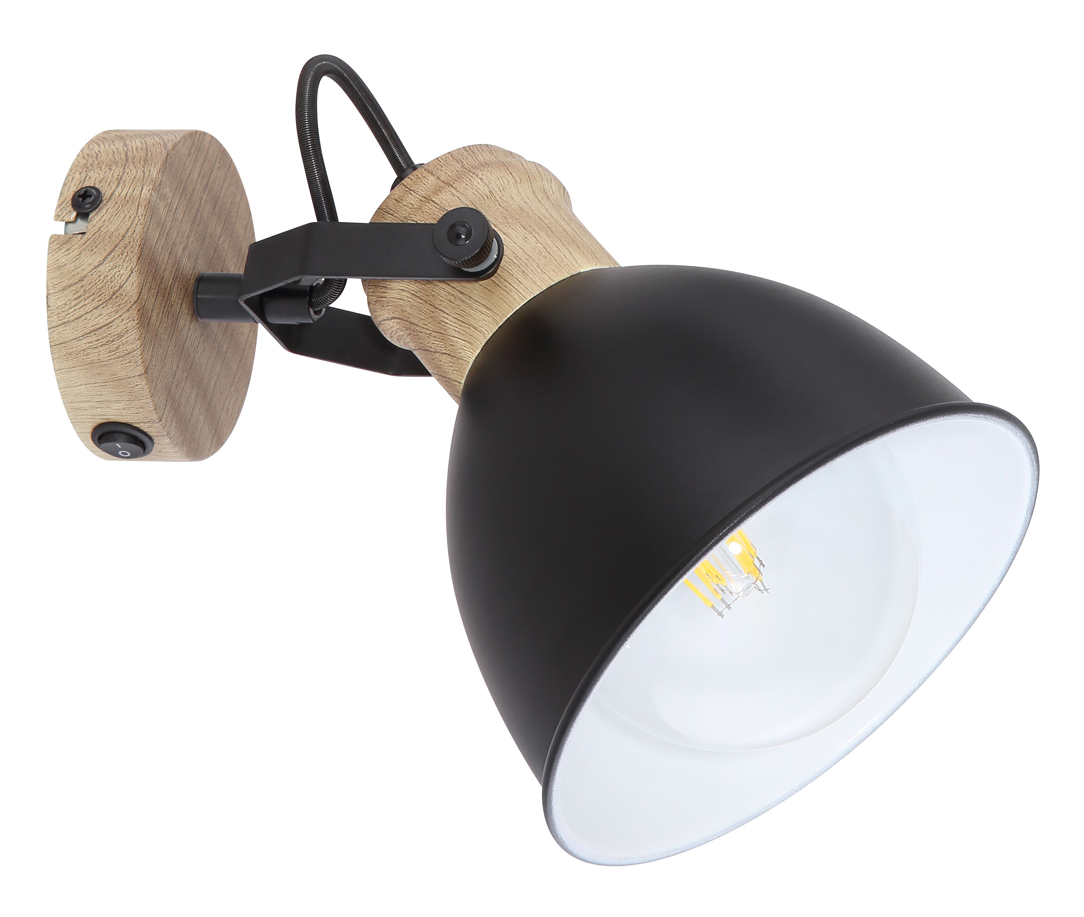 Spot negru, metal, 150X185 mm, 40W  Globo