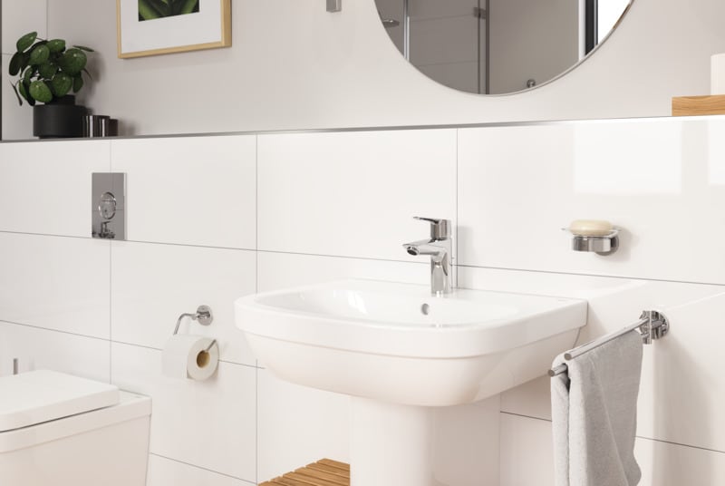 Baterie lavoar GROHE Start 32559002, marime S, alama, argintiu