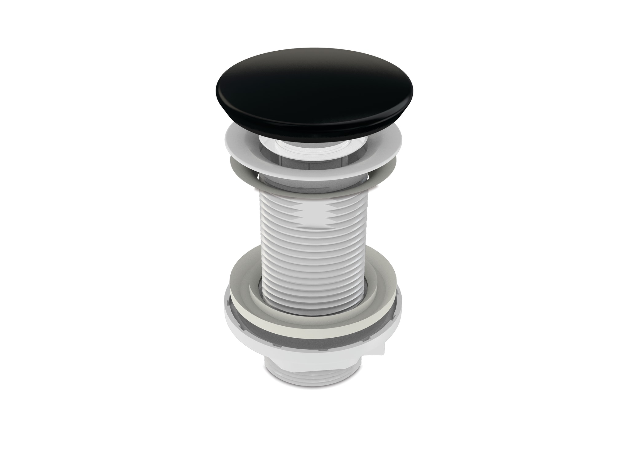 Ventil Quick-clack fara preaplin, dop ceramic negru  Wirquin Essentials