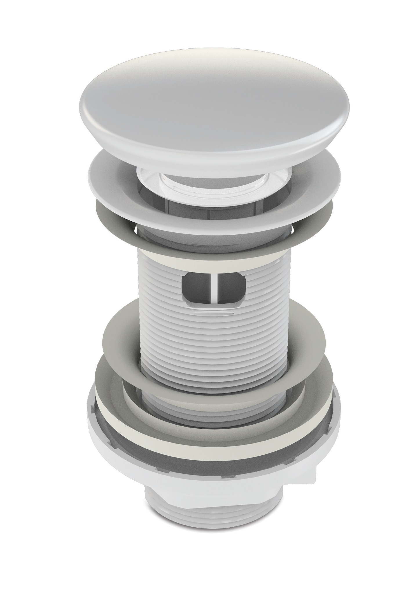 Ventil Quick-clack cu preaplin, dop ceramic alb Wirquin Essentials