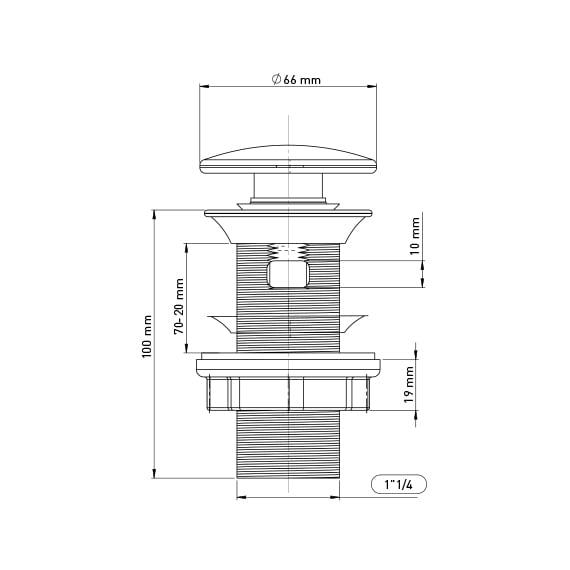 Ventil Quick-clack cu preaplin, dop ceramic alb Wirquin Essentials