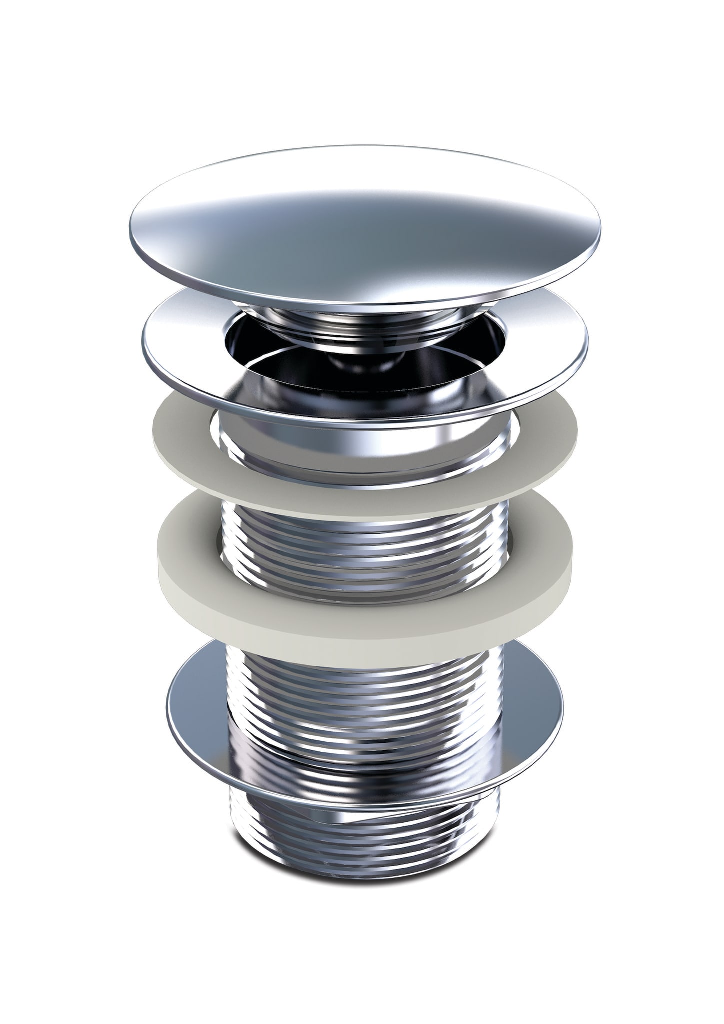 Ventil Quick- clack fara preaplin, metalic, L 75 mm  Wirquin Essentials