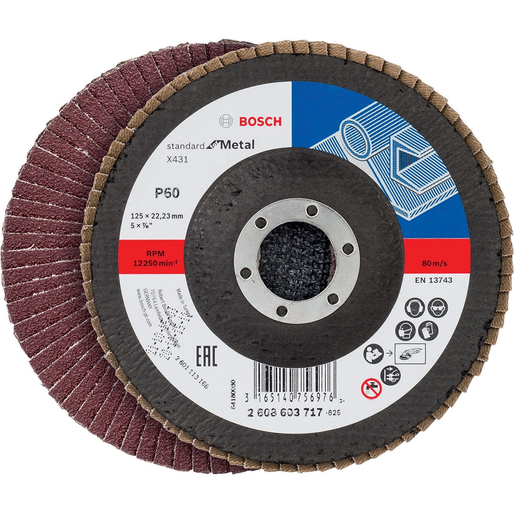 Disc de slefuire evantai BOSCH X431, granulatie 60, 125mm