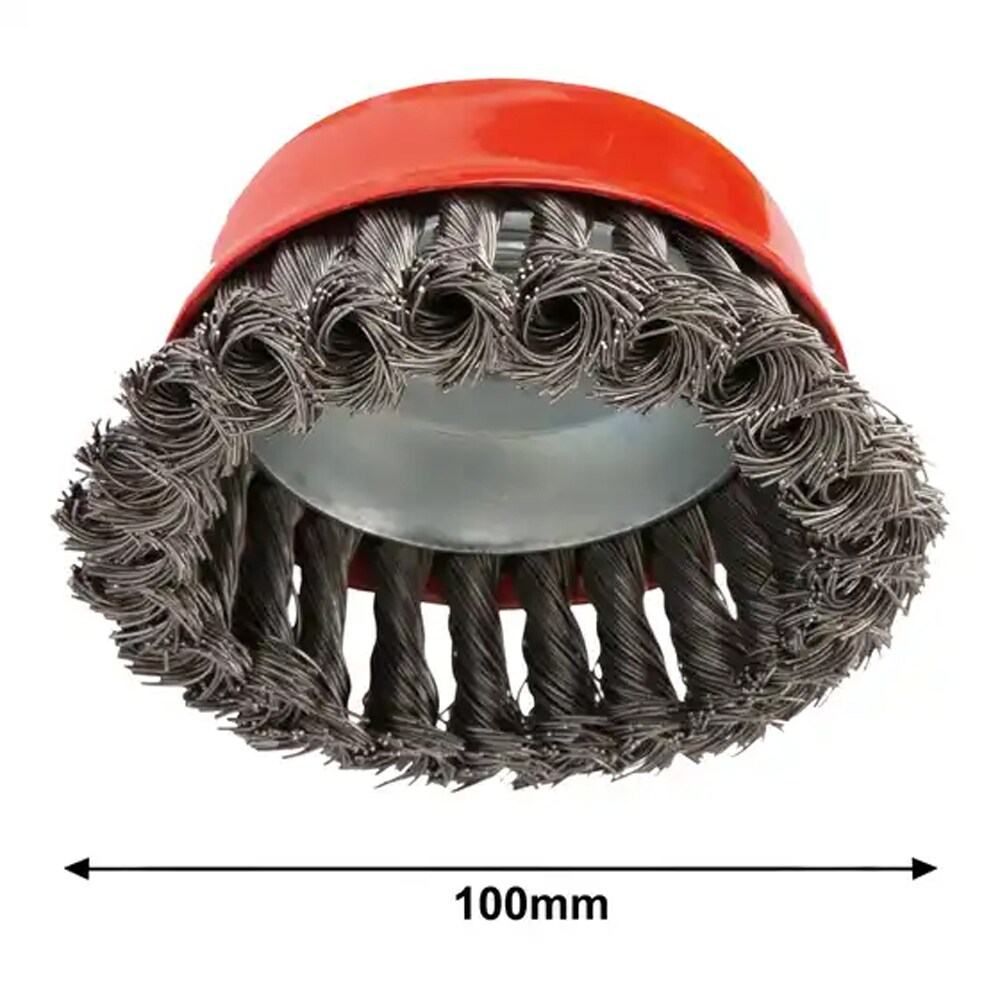 Perie cupa sarma rasucita MAC ALLISTER 101336121, 100mm