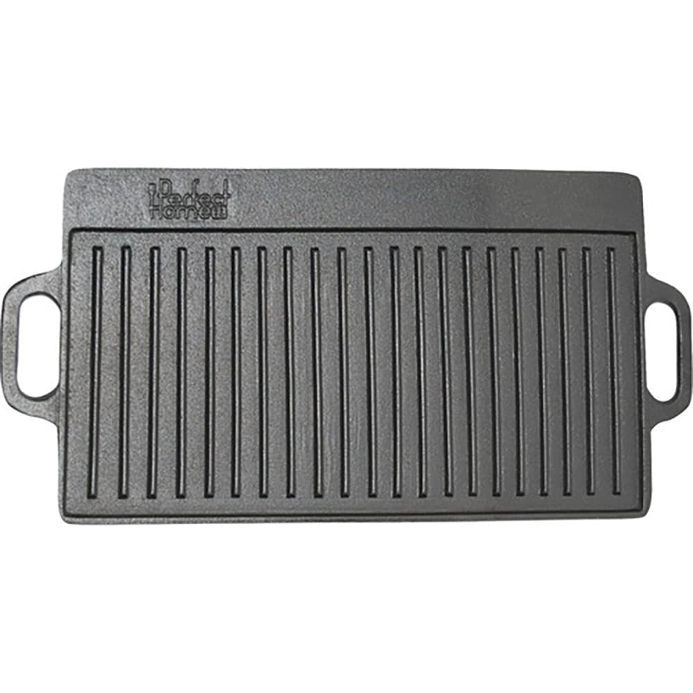 Plita reversibila GRILLCHEF, fonta, 51 x 24 cm, gri