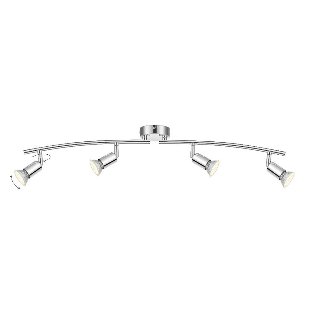 Plafoniera SASHA, GU10, 7W, argintiu