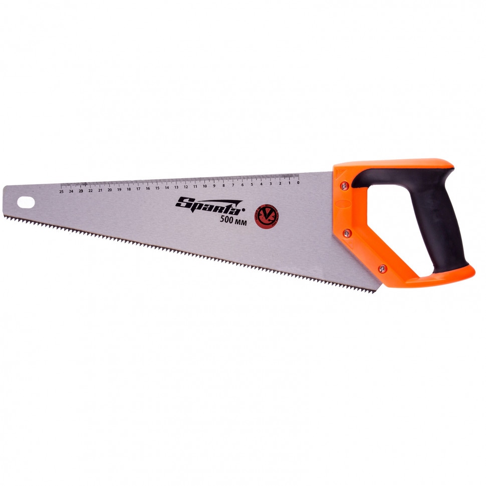 Fierastrau pentru lemn,  500 mm, 7-8 TPI, dinte 2D, dinte calit, rigla, maner cu insertie dubla  Sparta