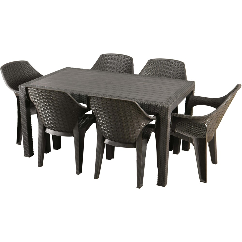 Masa terasa Outdoor Living, plastic, 150 x 90 x 75 cm, antracit