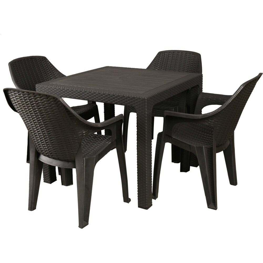 Masa terasa Outdoor Living, plastic, 90 x 90 x 75 cm, antracit