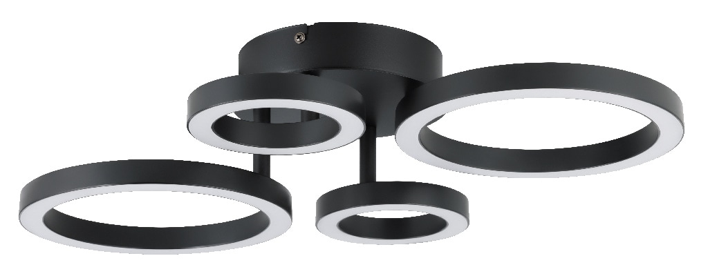 Plafoniera LED, negru, 4 spirale  GoodHome Taphao