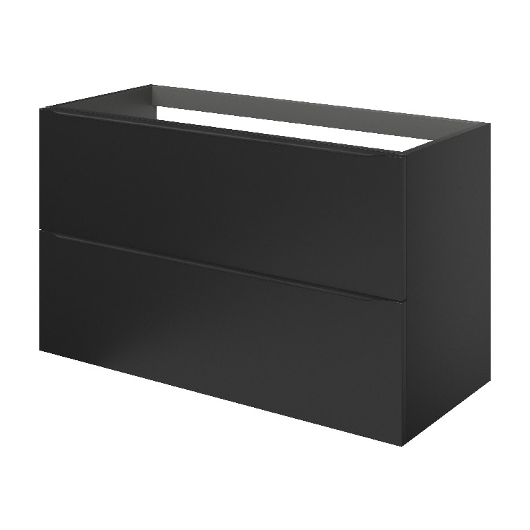 Baza pentru lavoar, suspendata, Negru, 100 x 60 cm GoodHome Imandra
