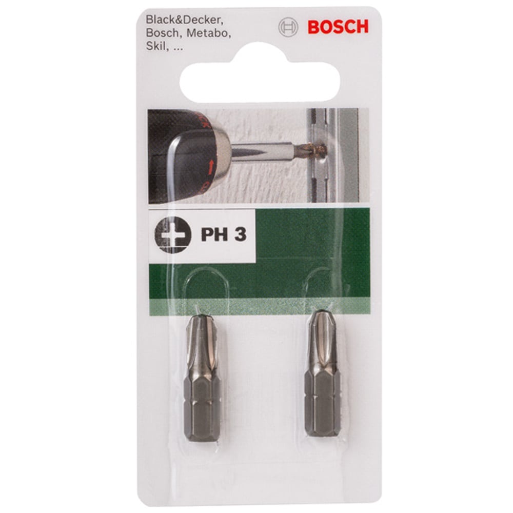 Set biti BOSCH, PH3, 25mm, 2 bucati