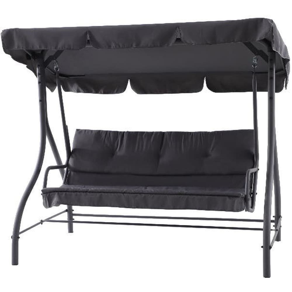 Balansoar gradina GOODHOME Moorea, 3 locuri, 194 x 120 x 167 cm, gri inchis