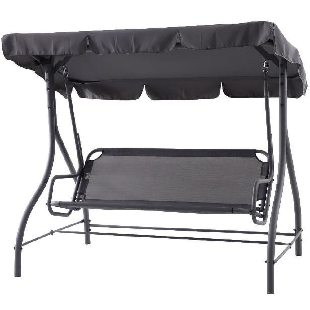 Balansoar gradina GOODHOME Moorea, 3 locuri, 194 x 120 x 167 cm, gri inchis
