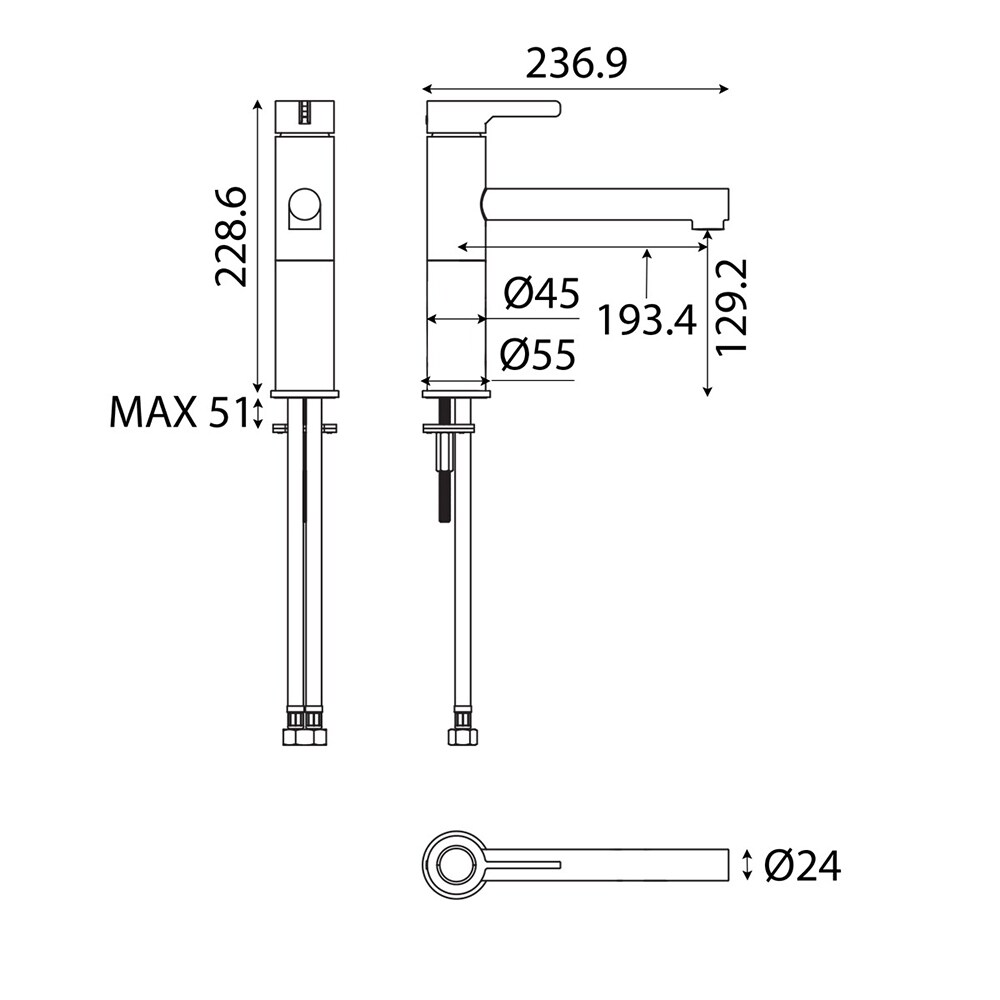 Baterie bucatarie GOODHOME Morita Top SS, alama, crom