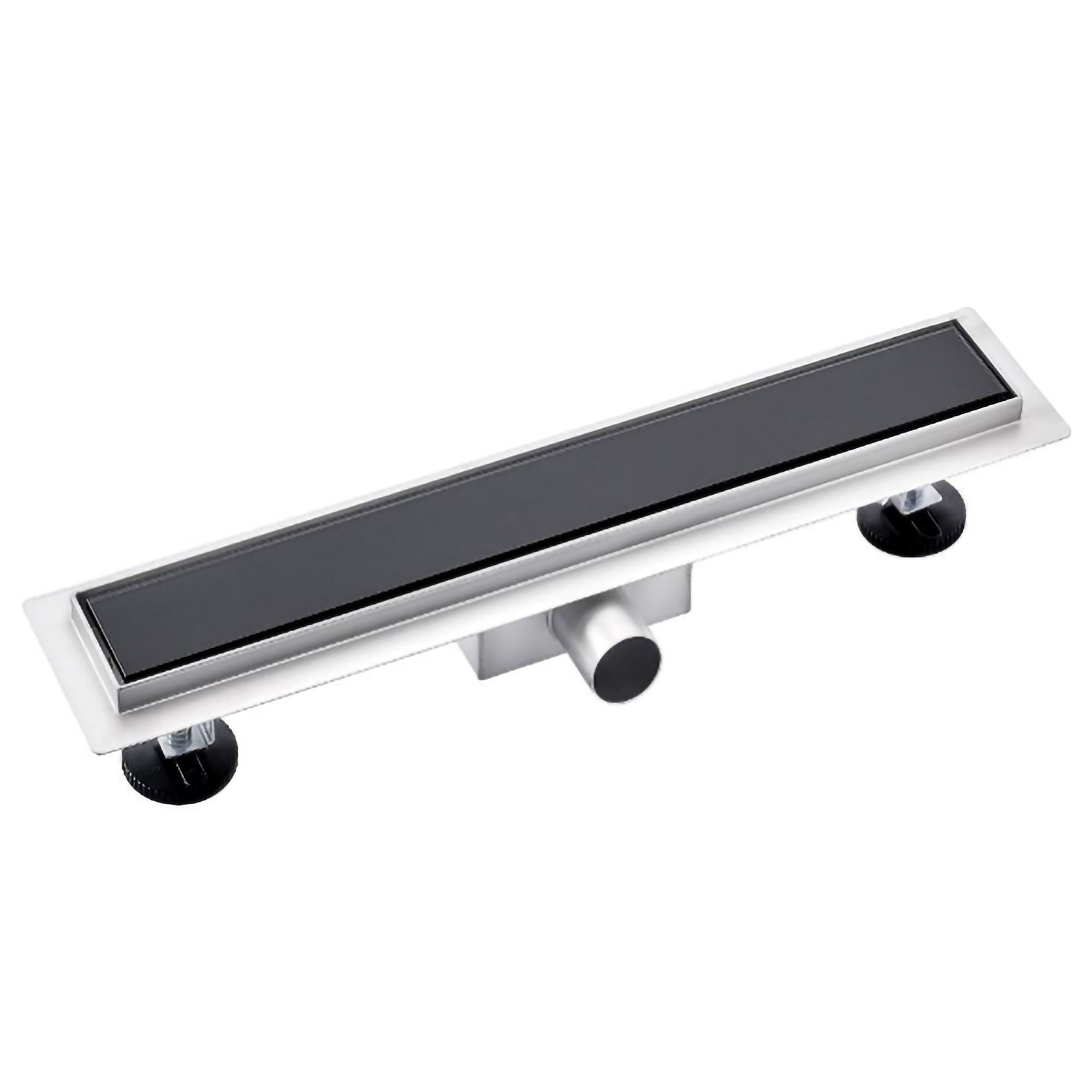 Rigola dus REECOMER SDG-B-450, inox si sticla, 450 mm, negru