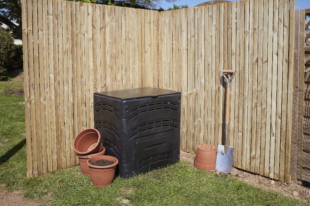 Compostor gradina VERVE, 350 l, 80 x 80 x 60 cm, plastic termoformat, negru