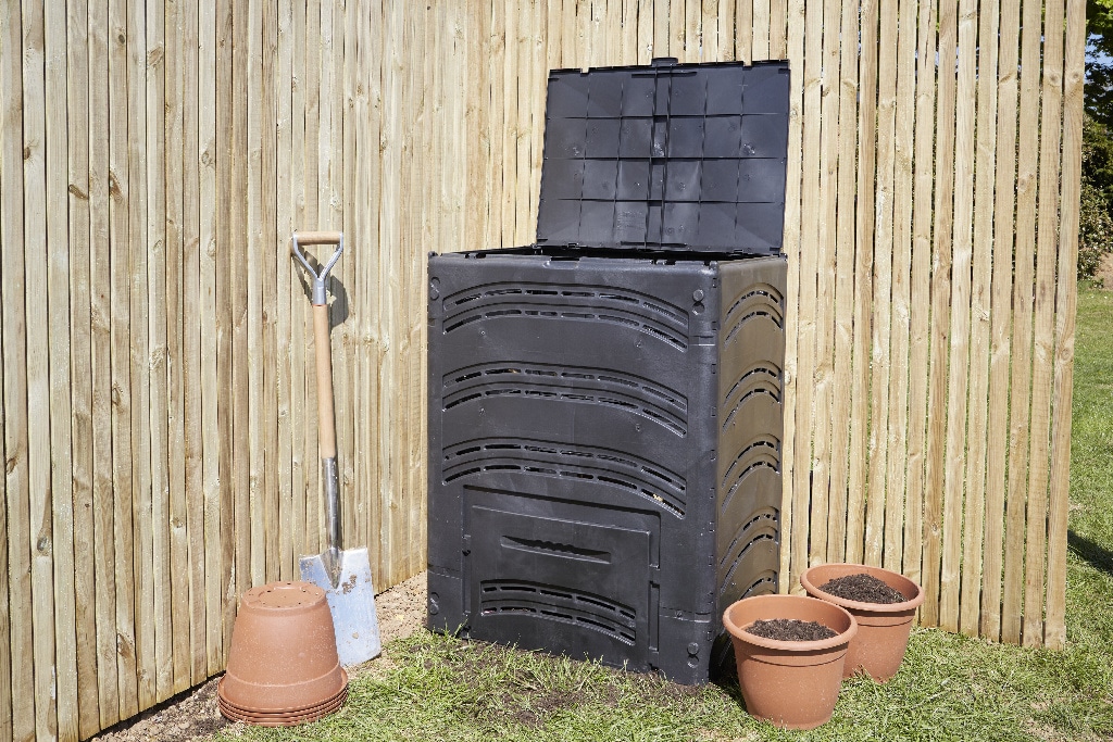 Lada compostor de gradina VERVE, 500 l, 60 x 80 x 100 cm, plastic termoformat, negru
