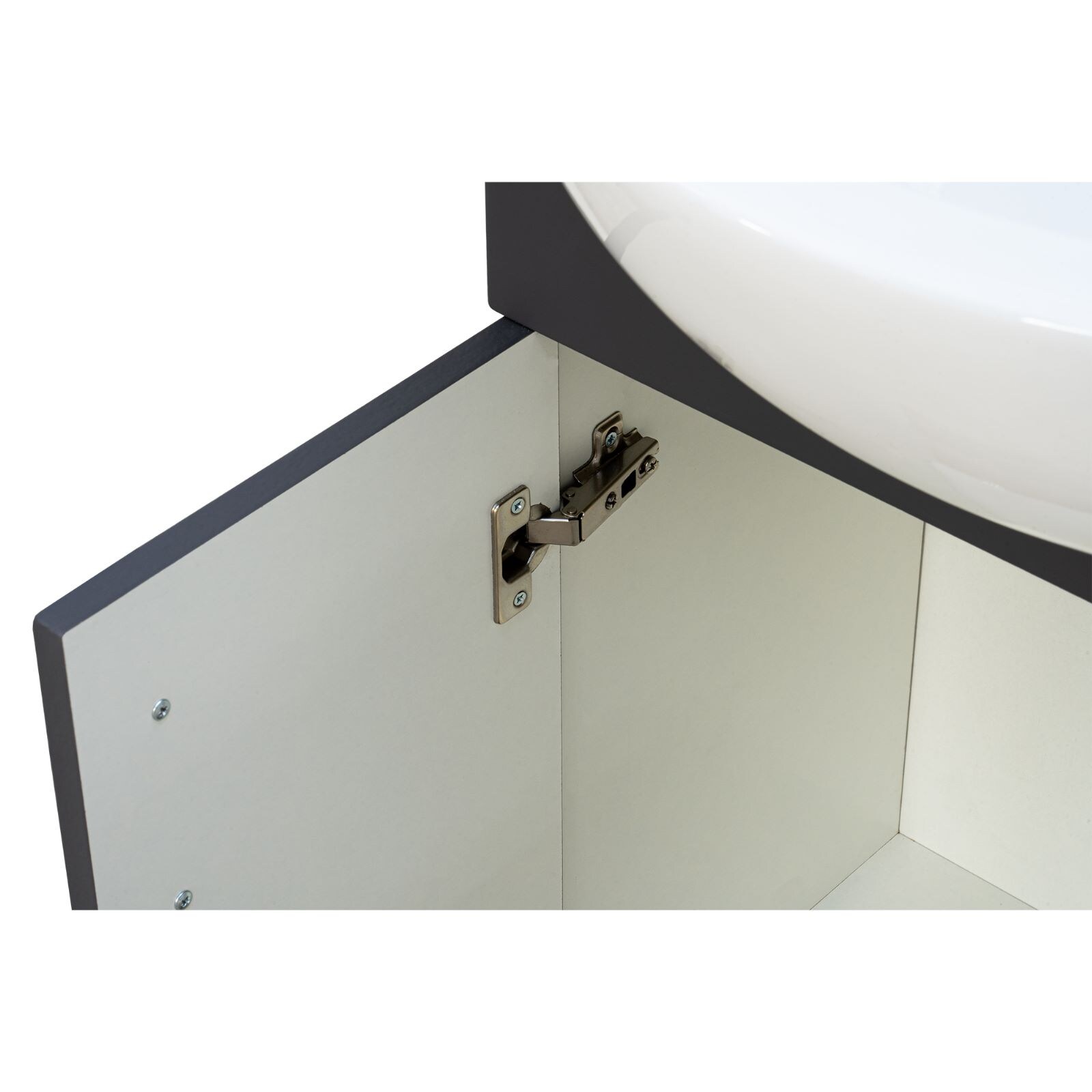 Set mobilier baie, PAL, 55 cm, gri  Bella