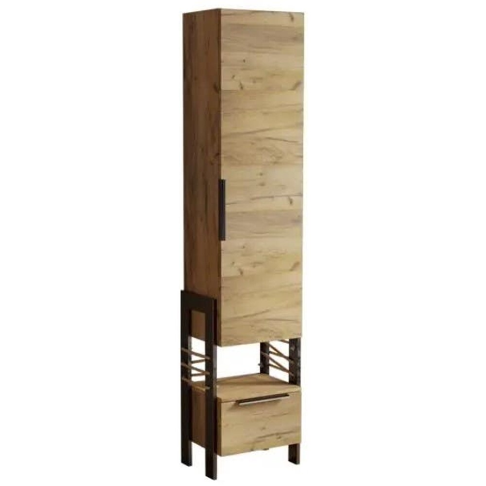 Dulap coloana baie SANITOP Element, 35 x 28 x 170 cm, maro