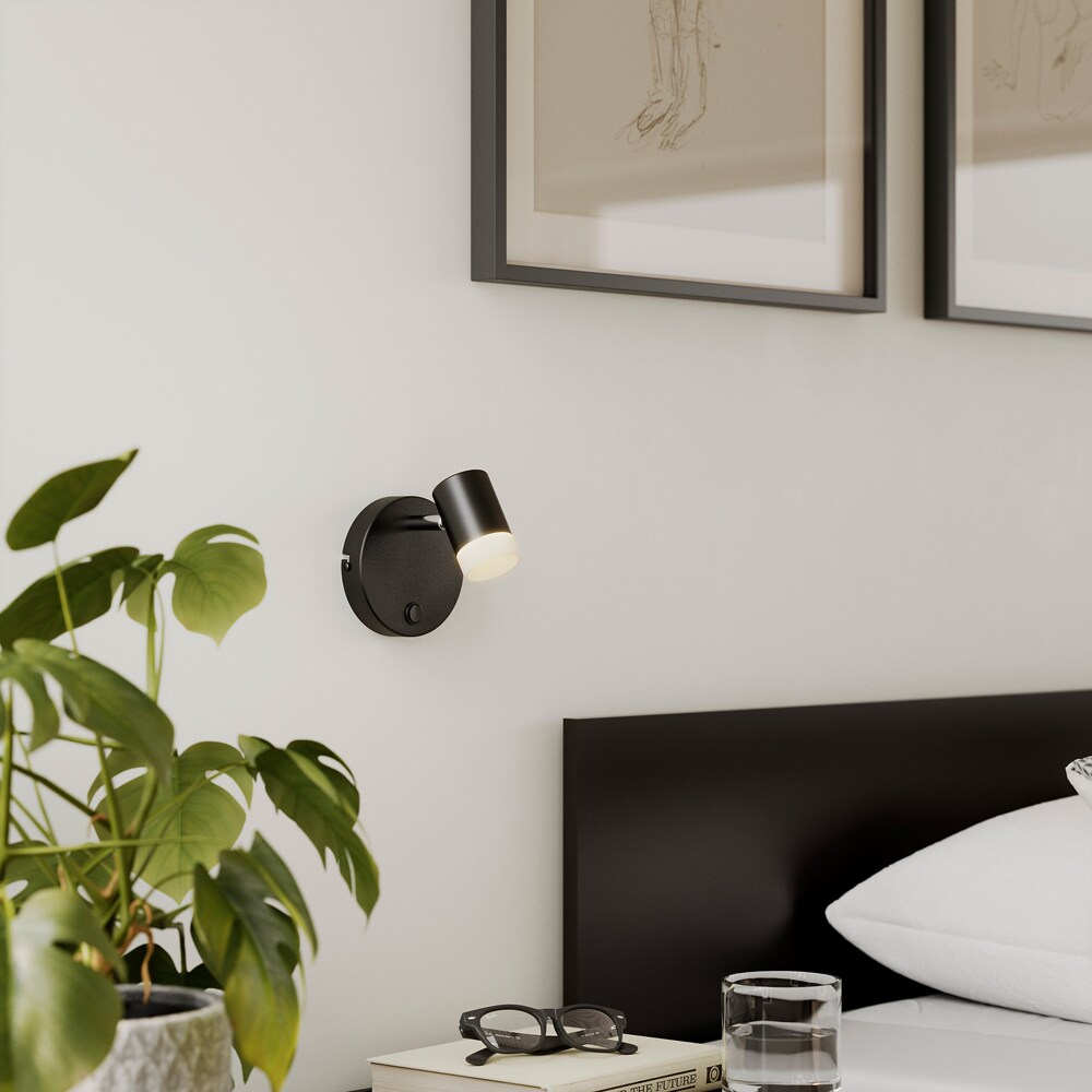 Spot LED Maupin GoodHome, 5 W, 350 lm, negru mat