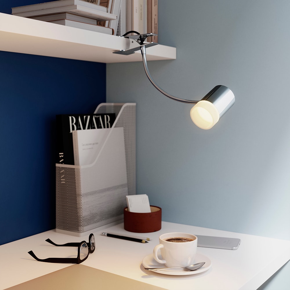 Lampa LED birou GOODHOME Maupin, 3.5W, 350lm, crom