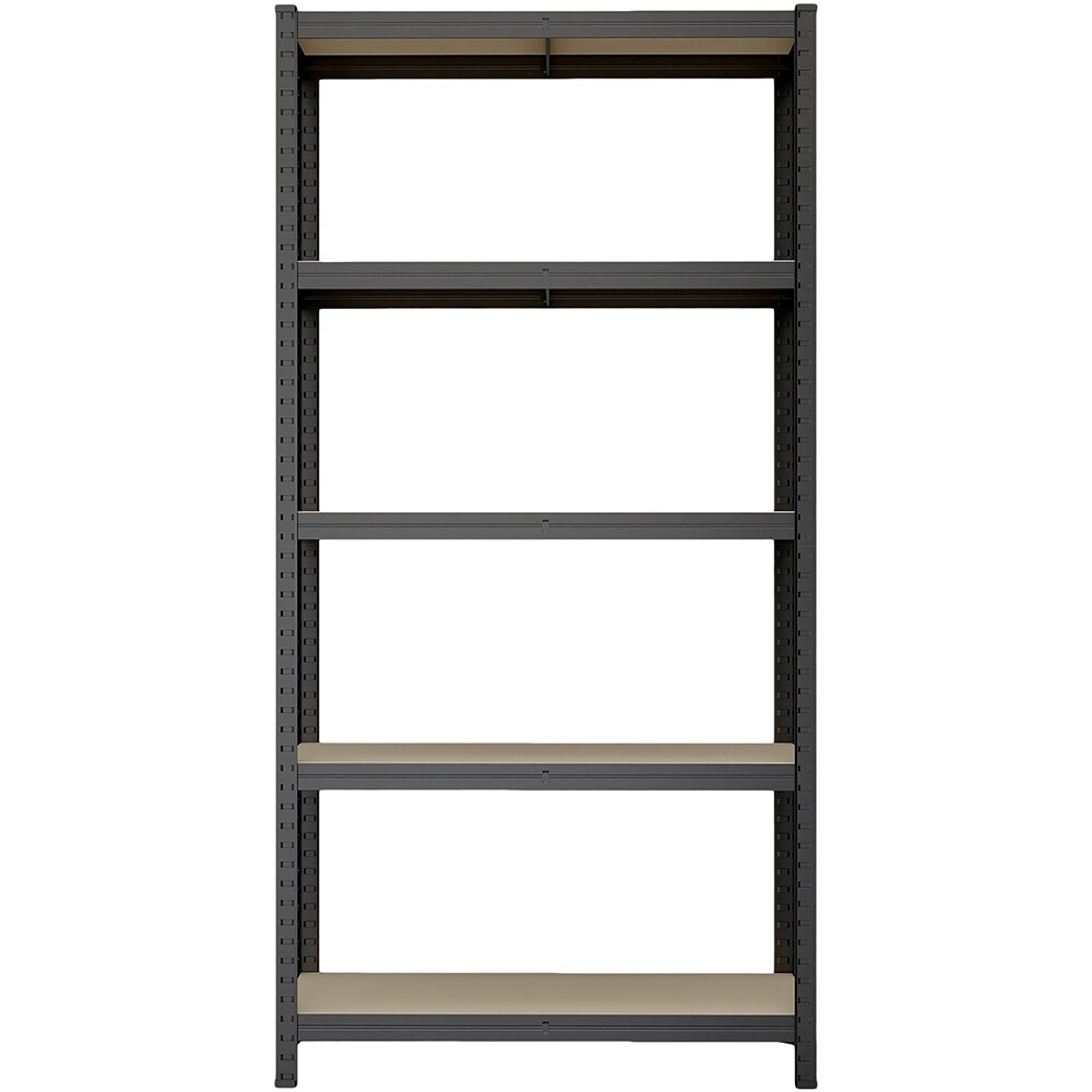 Raft 5 polite, 180 x 90 x 40 cm, 120 kg/polita, otel si lemn, negru