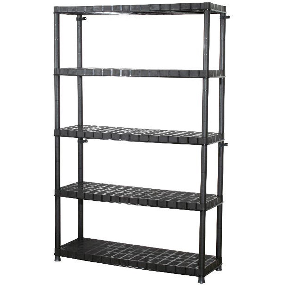 Raft atelier GOODHOME, polipropilena, 120 x 40 x 185 cm, negru