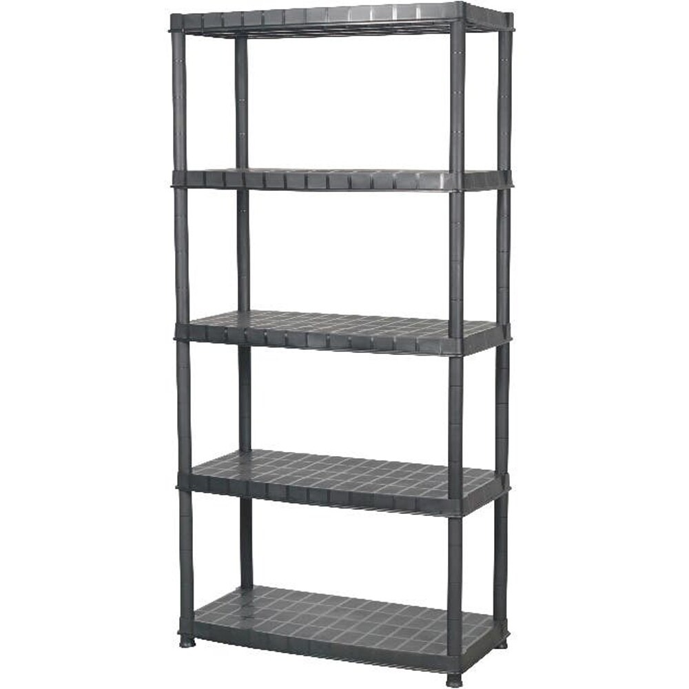 Raft atelier GOODHOME, polipropilena, 92 x 45.7 x 185 cm, negru