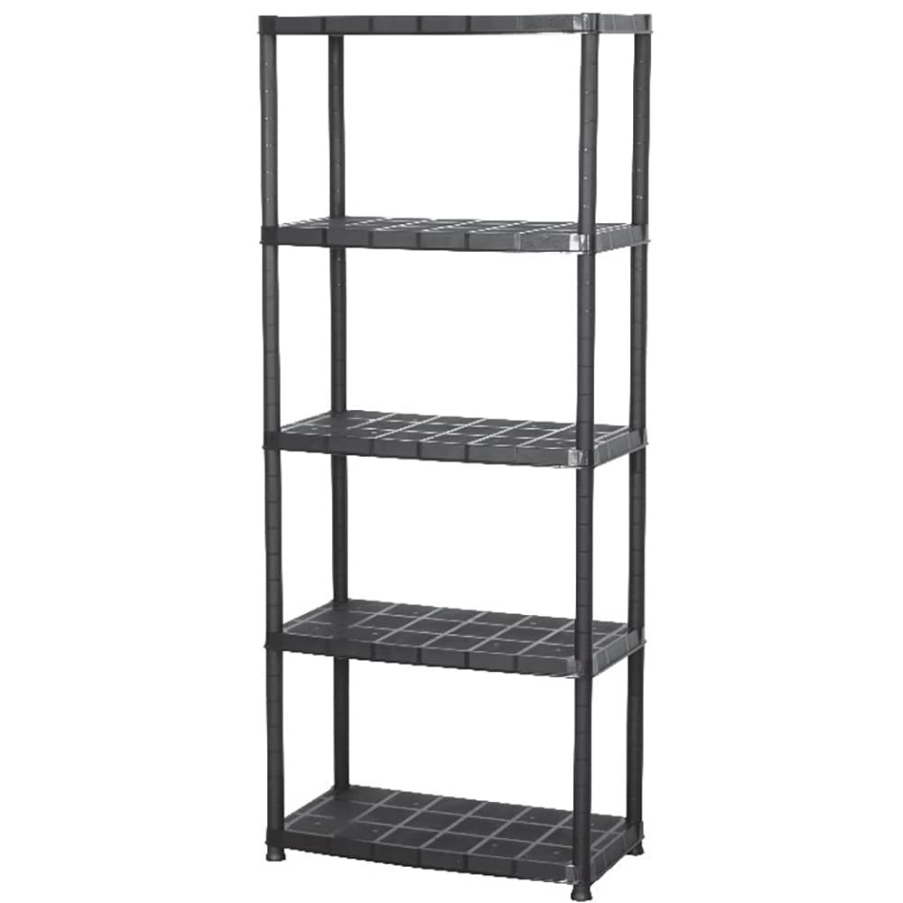 Raft 5 polite, 170 x 70 x 38 cm, plastic, negru