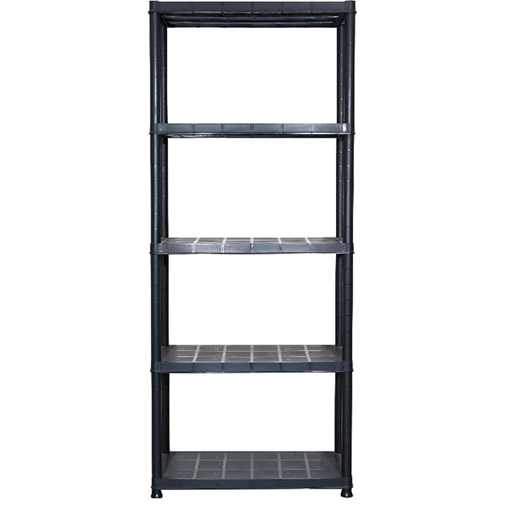 Raft 5 polite, 170 x 70 x 38 cm, plastic, negru