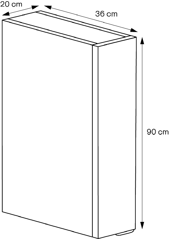 Coloana baie slim, alb, 20 x 90 x 36 cm  GoodHome Imandra